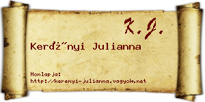 Kerényi Julianna névjegykártya