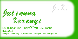 julianna kerenyi business card